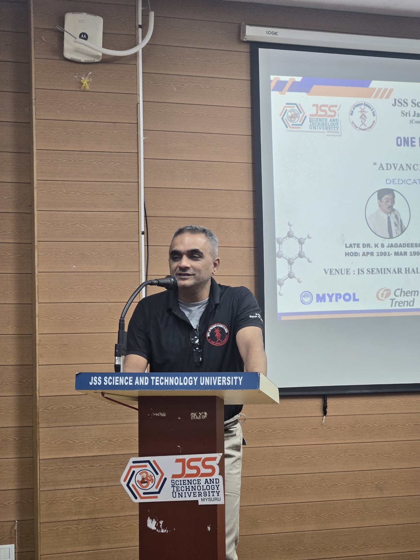 Krishna Joshi speaking at an event
