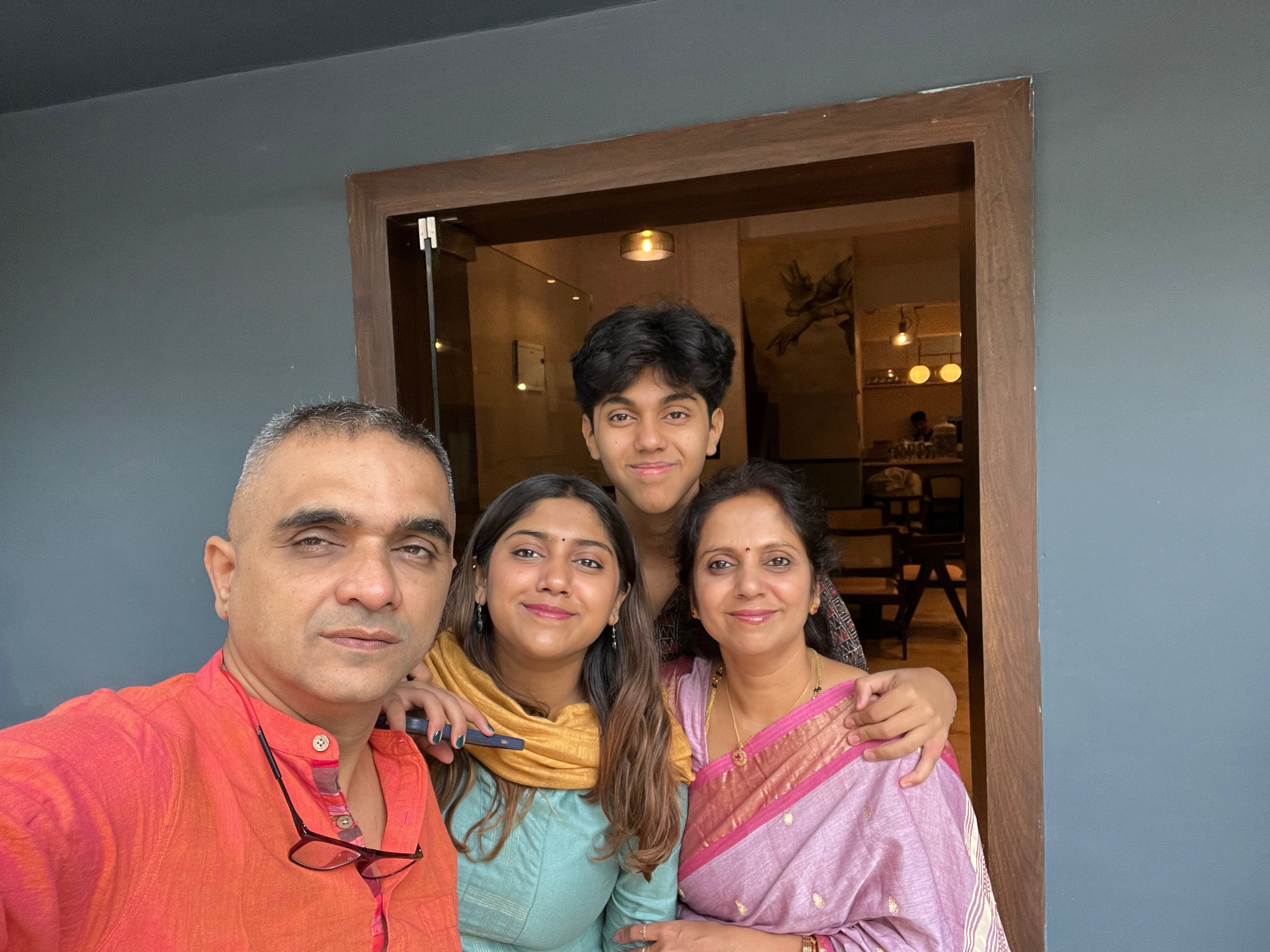 Krishna Joshi with his family