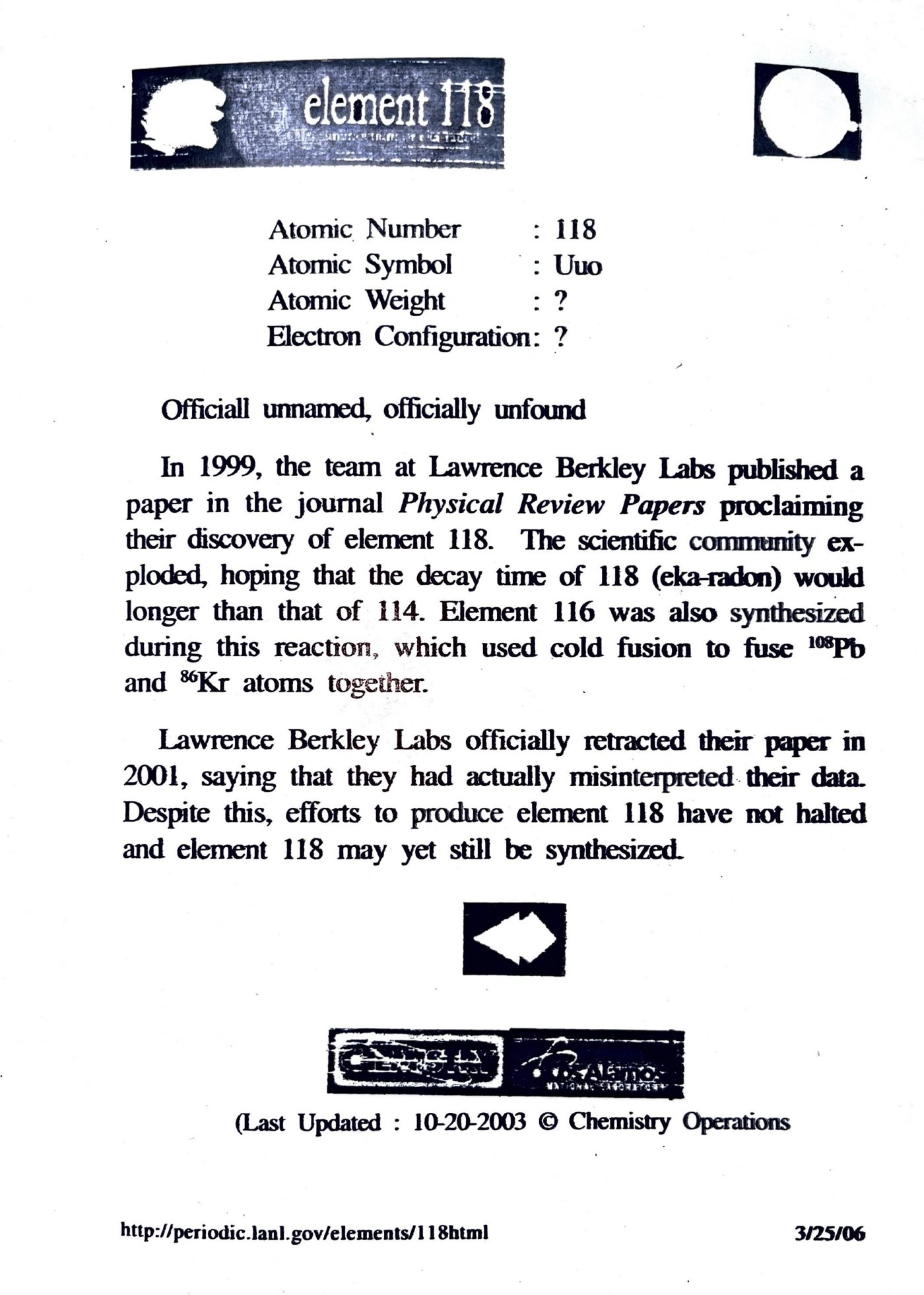 Appendix 2 & 3 — Element 118